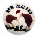 Auskin Short Wool Cushion Circle - Kiwi in Love 50cm X 50cm