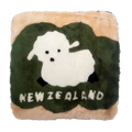 Auskin Short Wool Cushion Square - Baby Lamb on Grass 45cm X 45cm