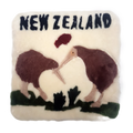 Auskin Short Wool Cushion Square - Kiwi in Love 45cm X 45cm