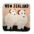 Auskin Short Wool Cushion Square - Two Sheep 45cm X 45cm