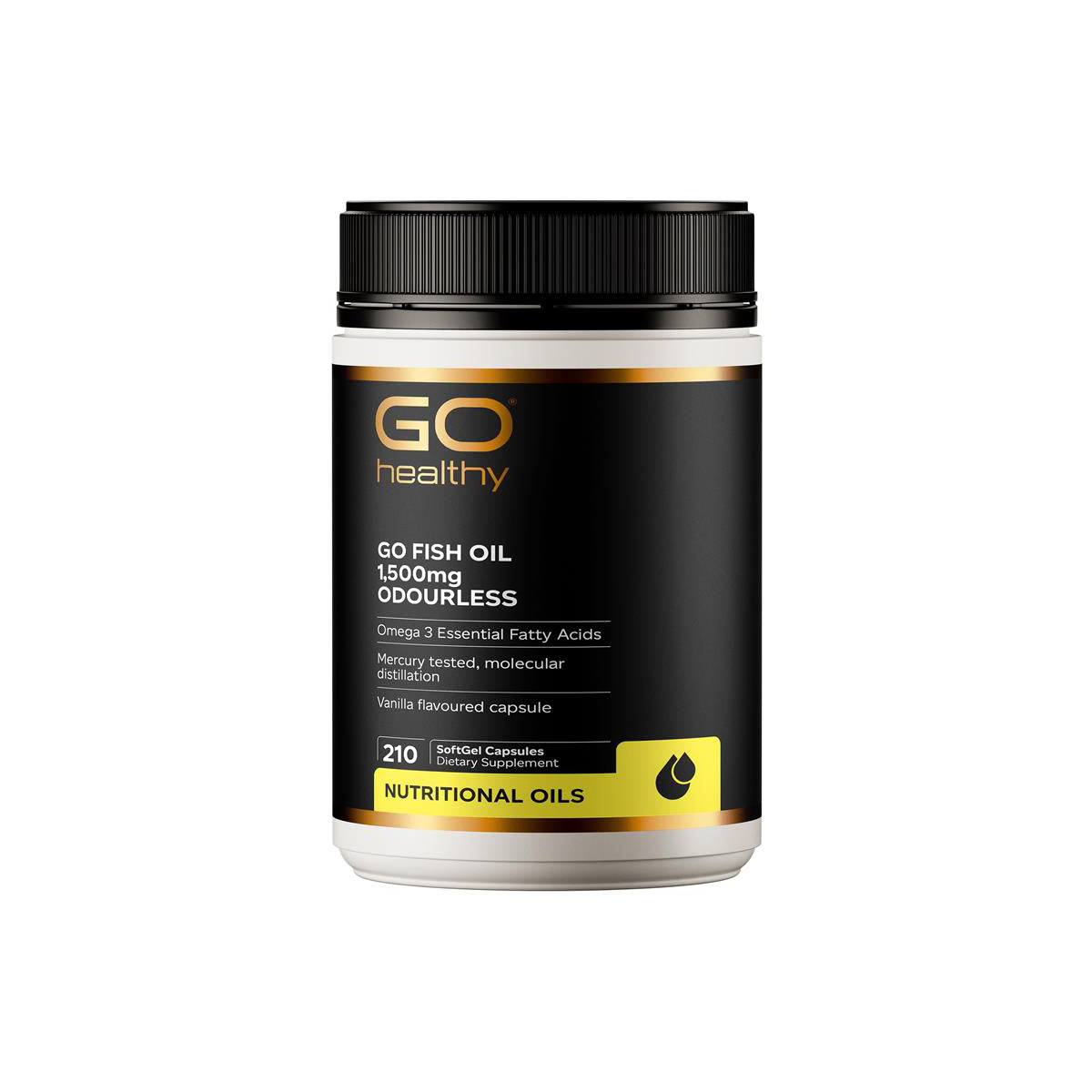 GO Healthy Go Fish Oil 1500mg Odourless 210 Capsules