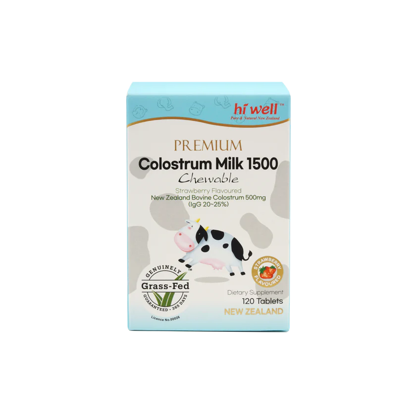 Hi Well Premium Colostrum Milk 1500 120Chewable Tablets