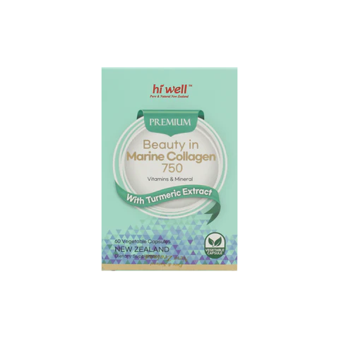 Hi Well Premium Beauty in Marine Collagen 750 60Vege Capsules