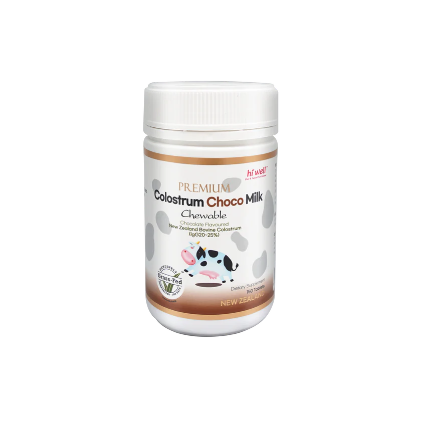 Hi Well Premium Colostrum Choco Milk 150 Chewable Tablets