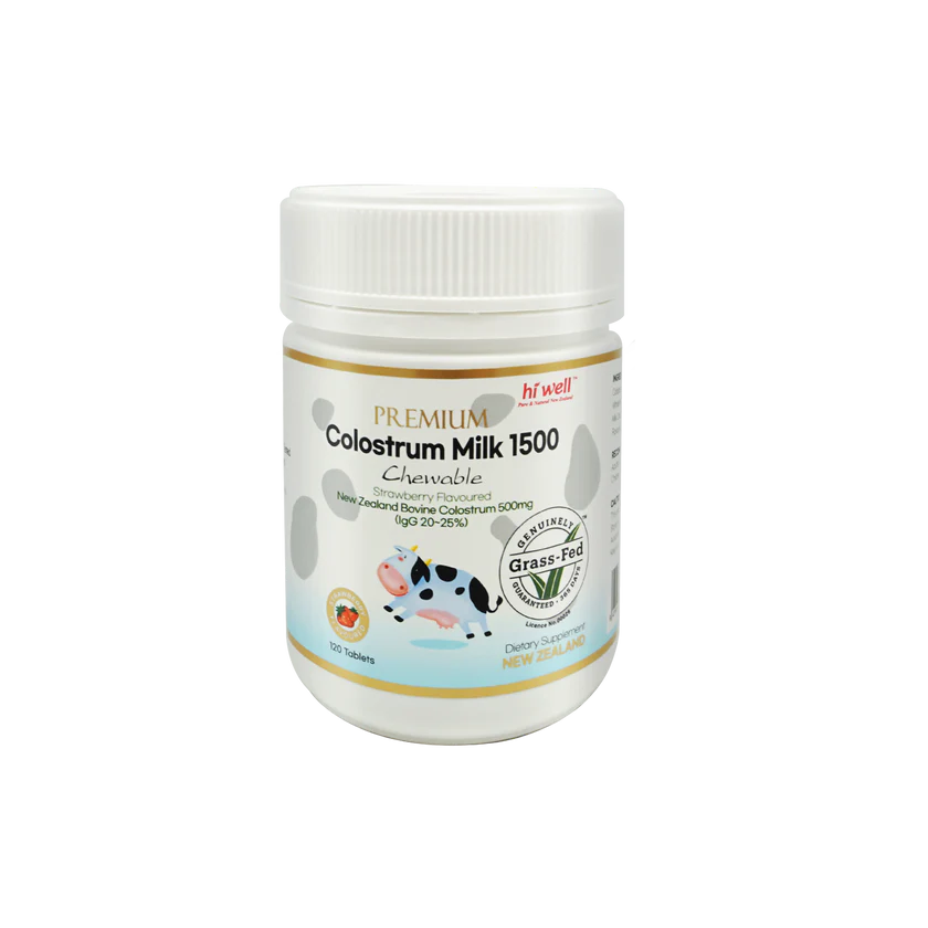 Hi Well Premium Colostrum Milk 1500 120Chewable Tablets