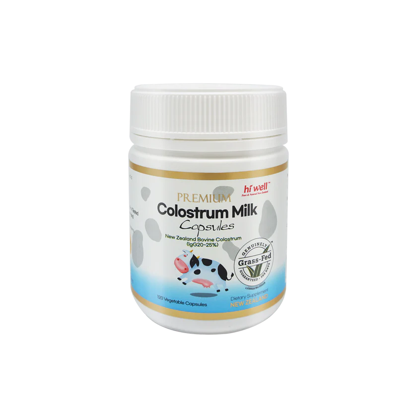 Hi Well Premium Colostrum Milk Capsules 120 Vegetable Capsules