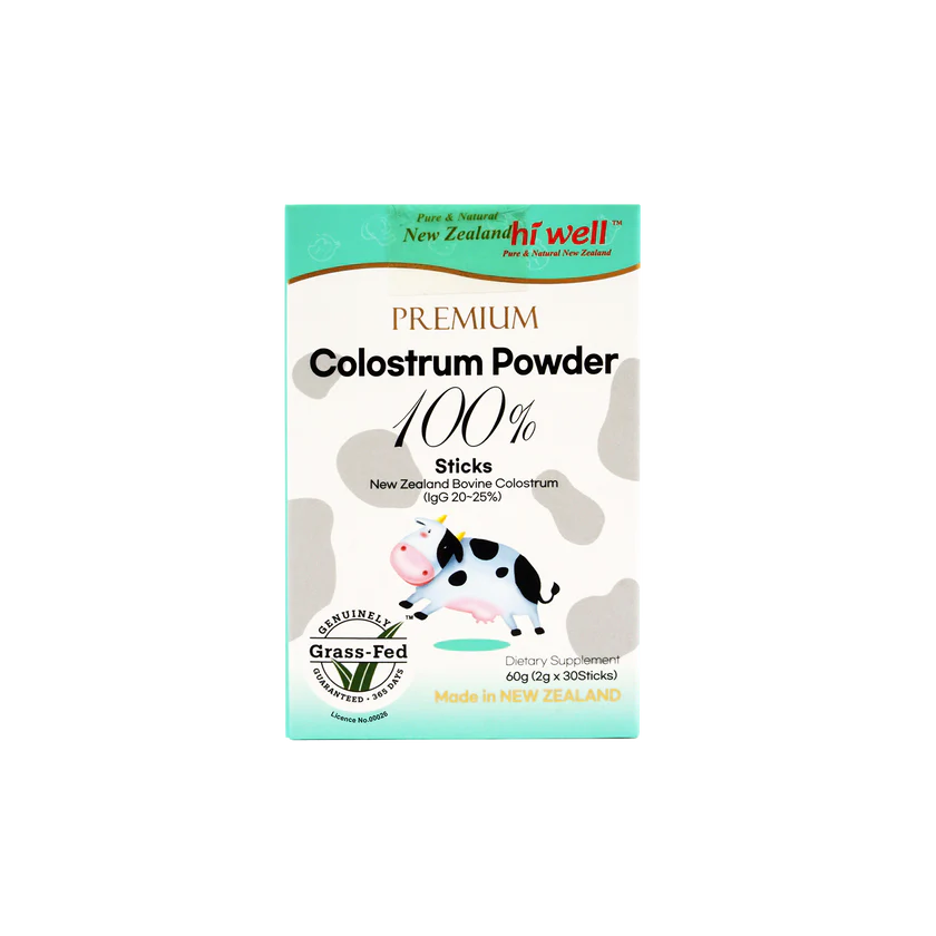 Hi Well Premium Colostrum Powder 100% Sticks 60g (2g x 30 Sticks)
