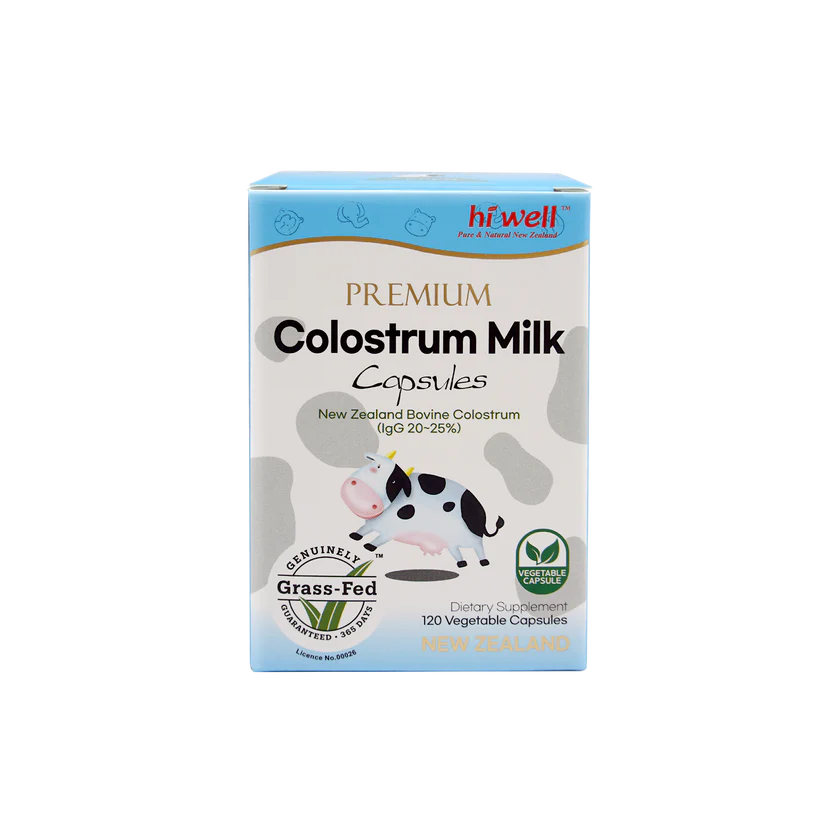 Hi Well Premium Colostrum Milk Capsules 120 Vegetable Capsules
