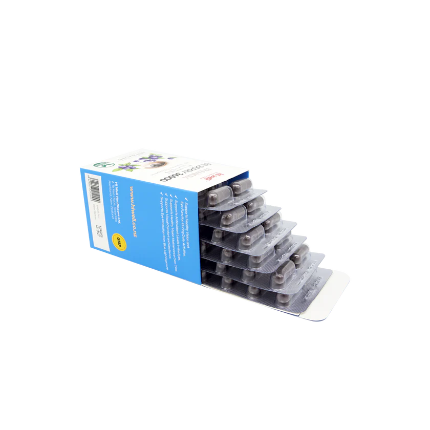 Hi Well Premium Bilberry 36000 + Lutein 60 Vegetable Capsules