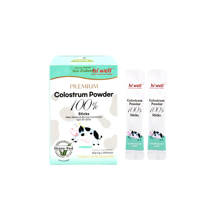 Hi Well Premium Colostrum Powder 100% Sticks 60g (2g x 30 Sticks)